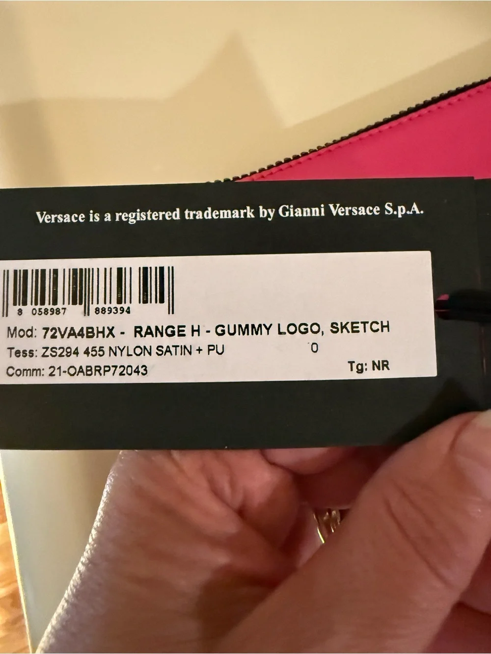 Versace Jeans Couture Gummy Logo Fuchsia Crossbody Bag – New With Tags